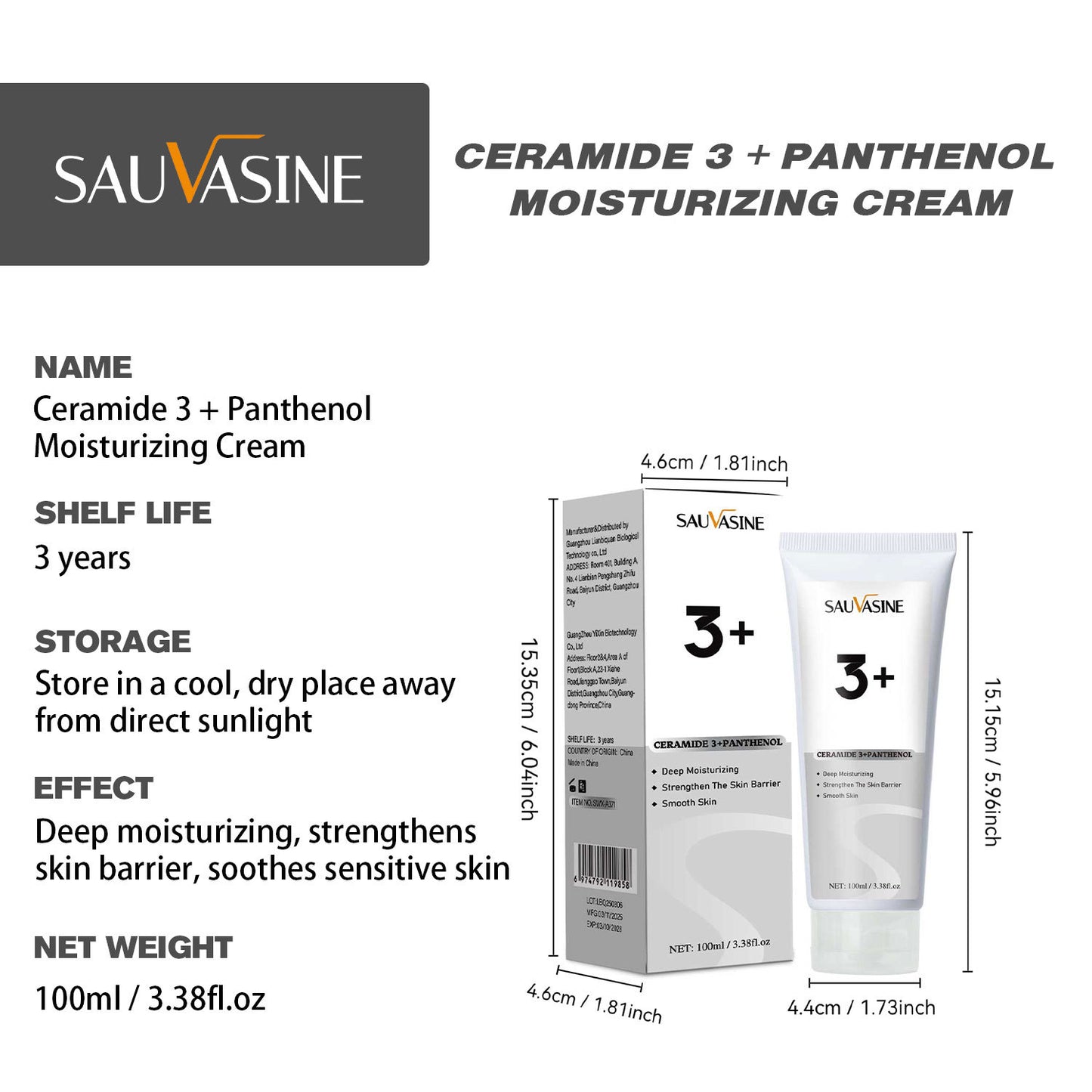 Ceramide + Panthenol Barrier Cream — Averra Labs